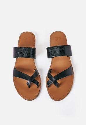 Cloey Slide Sandal in Black - Get great deals at JustFab