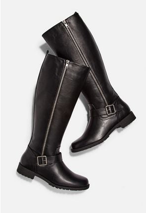 Didoa faux 2025 leather zip boot