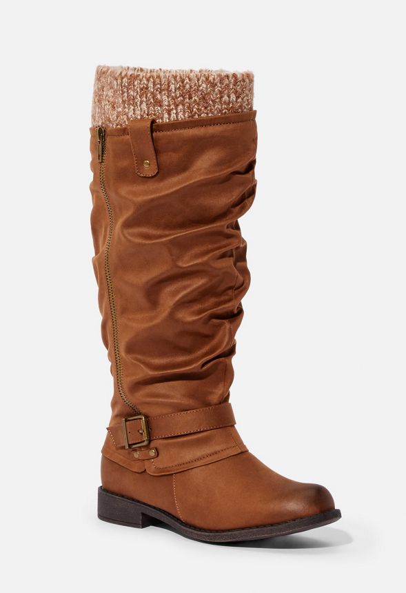 Justfab sweater cuff boots store