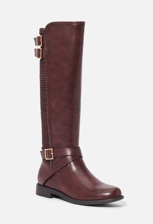 Justfab 2024 burgundy boots