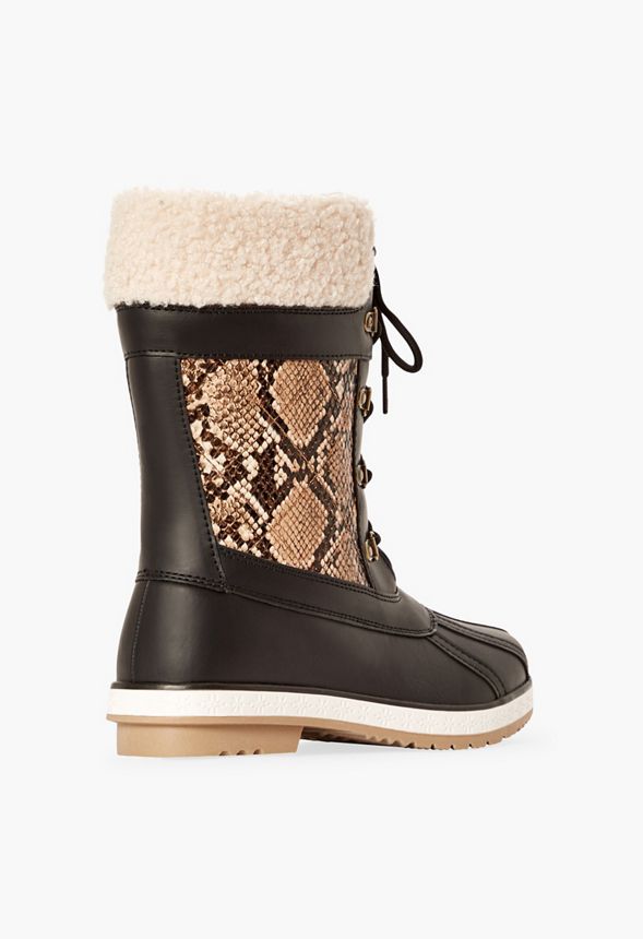 Jazmyne Faux Fur Cuff Winter Boot in Snake Get great deals at JustFab