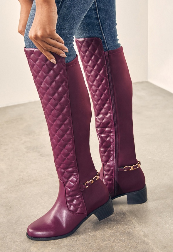 Justfab shop burgundy boots