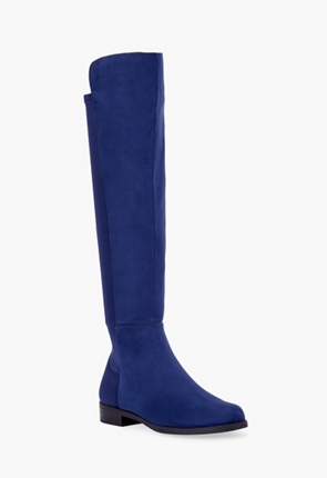 Blue hot sale flat boots