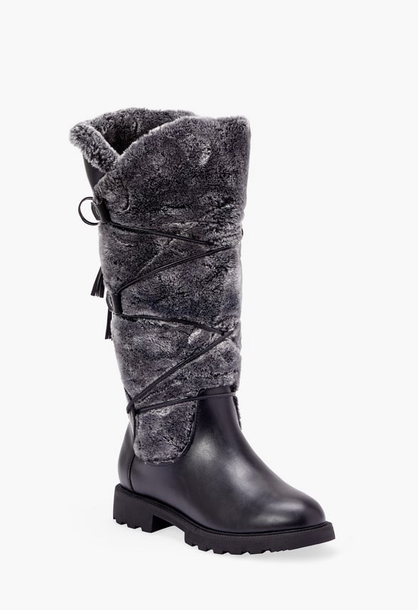 Justfab boots with store fur