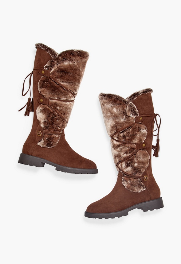 Justfab boots with outlet fur