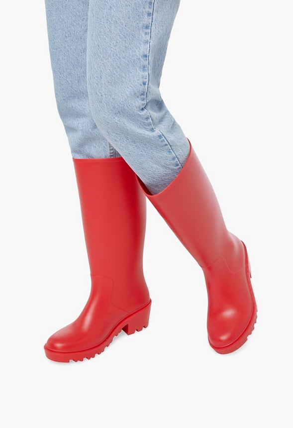 Tall red rain clearance boots