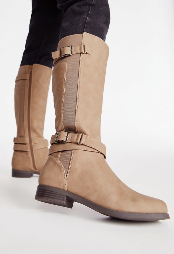 Justfab wide shop calf boots