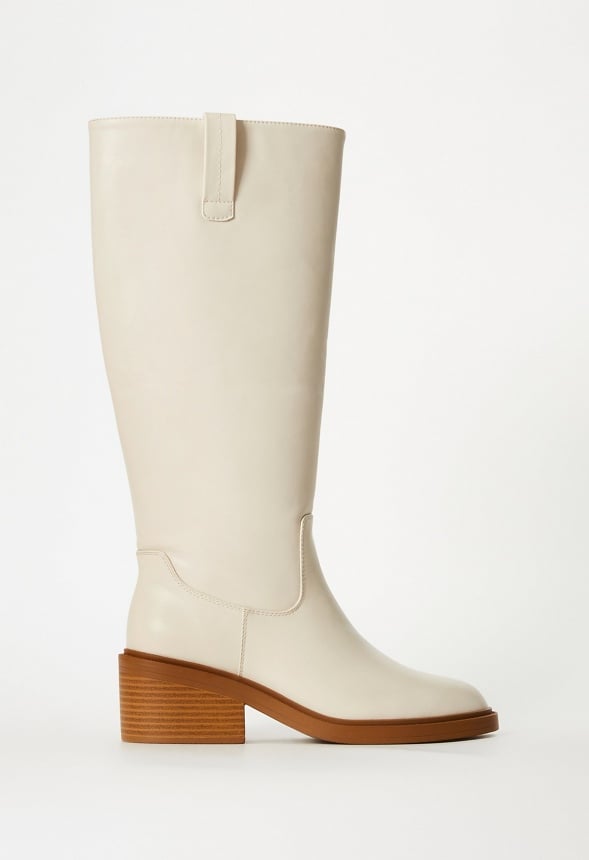 Justfab 2024 white boots