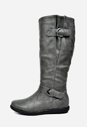 Fur Knee High Winter Boot in Grey Get great deals at JustFab