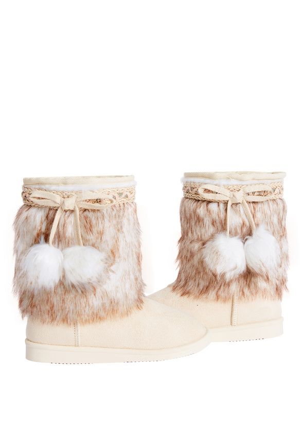 Fun & Fuzzy Duck Boot Shoe Pom Pom Set