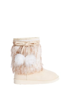 Pom Pom Fur Fuzzy Boot