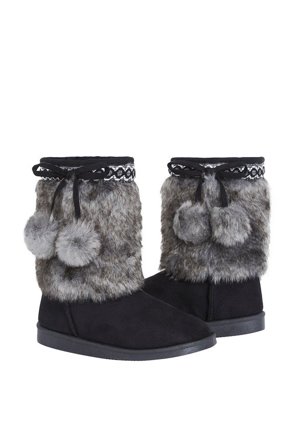 Justfab boots with fur sale