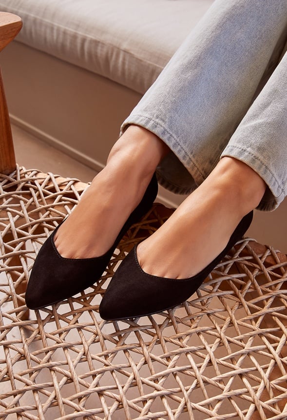 Amanda Pointed Toe Flat in Black - Get great deals at ShoeDazzle