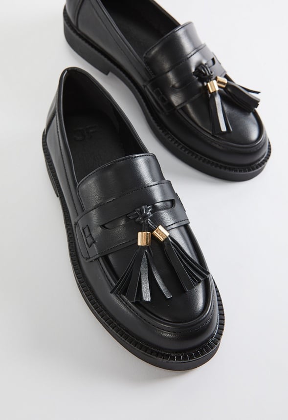 Georgia Slip On Loafer in Black Get great deals at JustFab