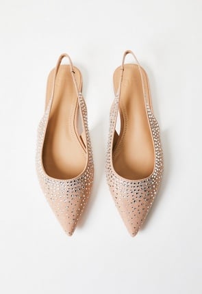 Nude sales slingback flats