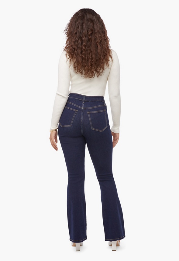 Gigi High-Waisted Super Flare Jeans Clothing in Medium Wash - Get great  deals at JustFab