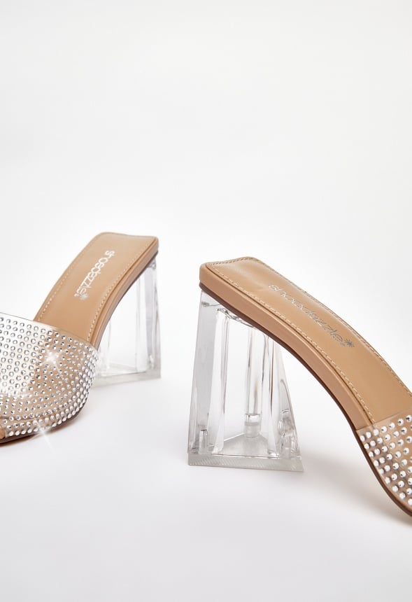 Clear heels justfab online