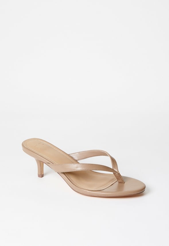 Kylah Heeled Sandal in Taupe - Get great deals at JustFab