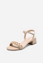 Absatzsandalen mit geflochtenem Riemchen