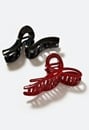 2-Pack Ria Resin Bow Hair Claws
