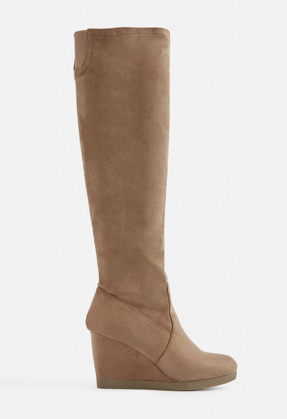 Tall wedge clearance boots