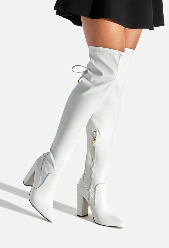 Justfab deals white boots