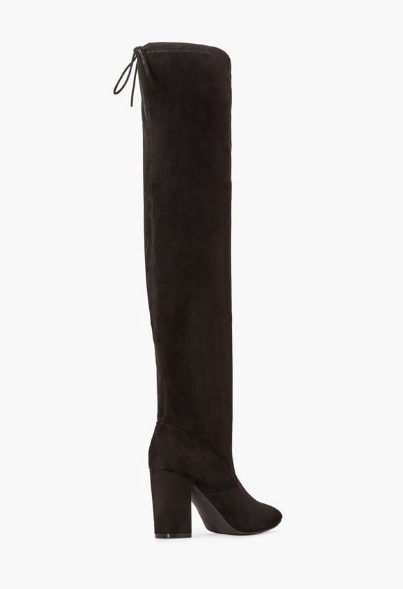 Justfab black knee 2025 high boots