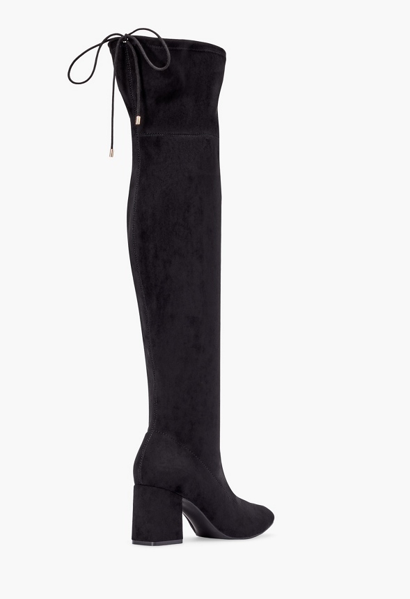 Suede Justfab Overknee Stiefel Dauphine Tie Over-The-Knee Boot