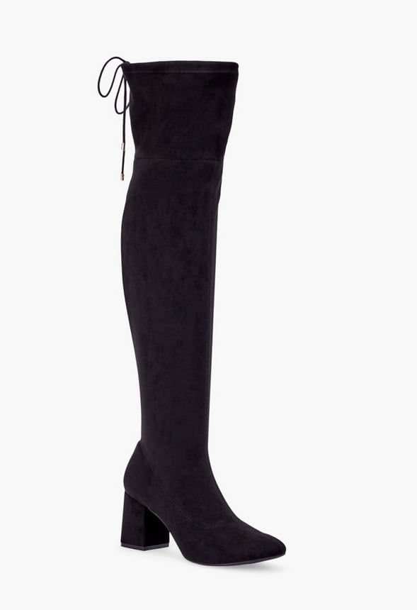 Justfab black knee 2025 high boots