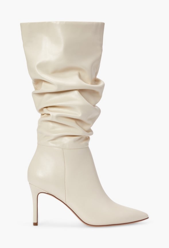 Justfab shop white boots