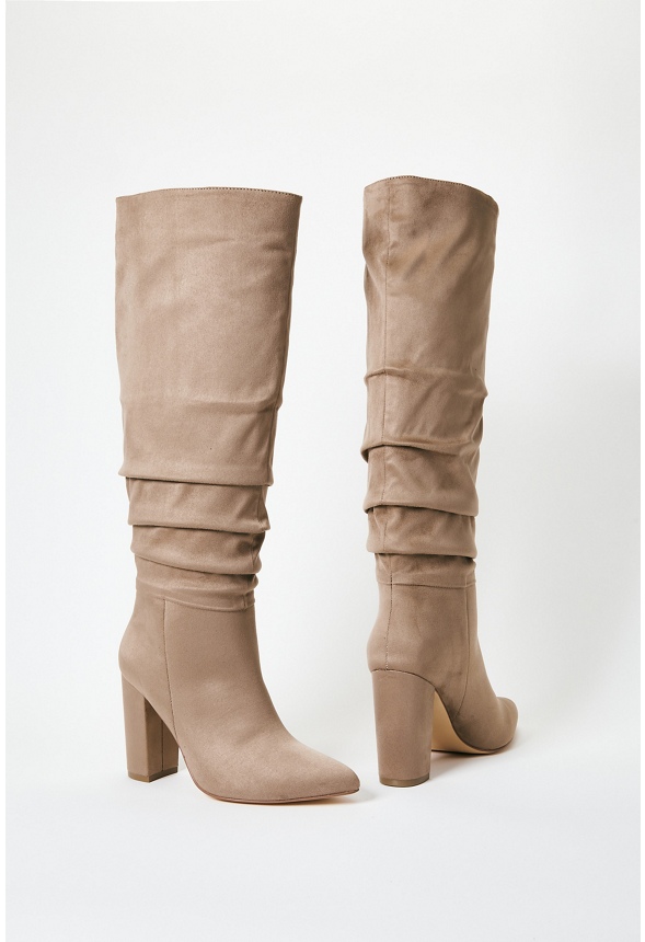 Taupe slouch outlet boots