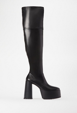 Reigan Heeled Boot in Black - Get great deals at JustFab