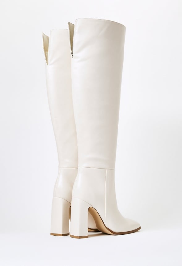 Justfab 2024 white boots