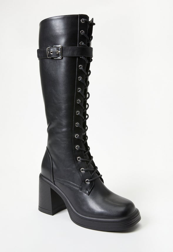 Justfab combat clearance boots