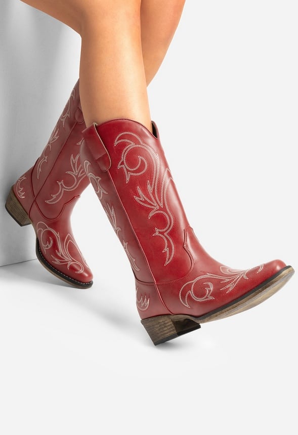 Justfab cowboy boots deals