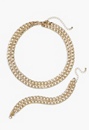 Aliya Set aus geätzter Halskette und Fußkettchen