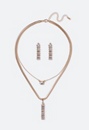 Amalia Baguette Stone Layered Necklace Set