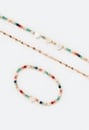 Ida Faceted Glass Beads Necklace And Bracelet Set