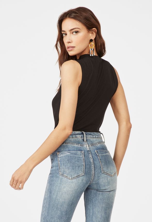 V-Neck Choker Top