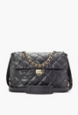 Oversized Quilted Shoulder Bag With Shoe Compartme