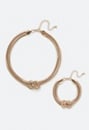 Margo Snake Chain Knot Necklace and Bracelet Set