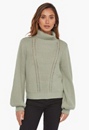 Turtleneck Blouson Sleeve Sweater