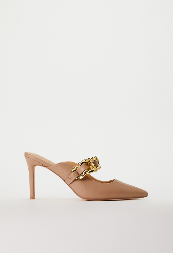 Almond Toe Flat Mule in Portobello, Women's Shoes