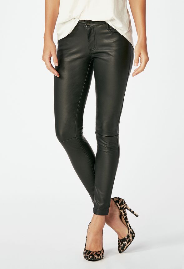 Faux Leather Cropped Trousers Clothing in Black - Get great deals at JustFab