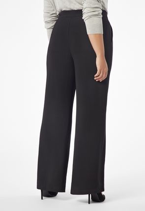 High-Waisted Wide Leg Pants in Black - Get great deals at