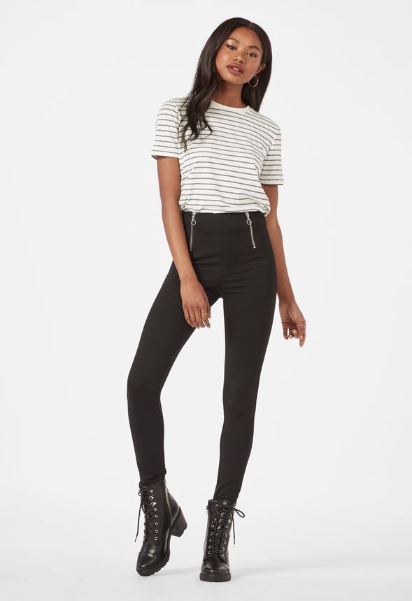 Herringbone Ponte Leggings Clothing in HERRINGBONE - Get great deals at  JustFab