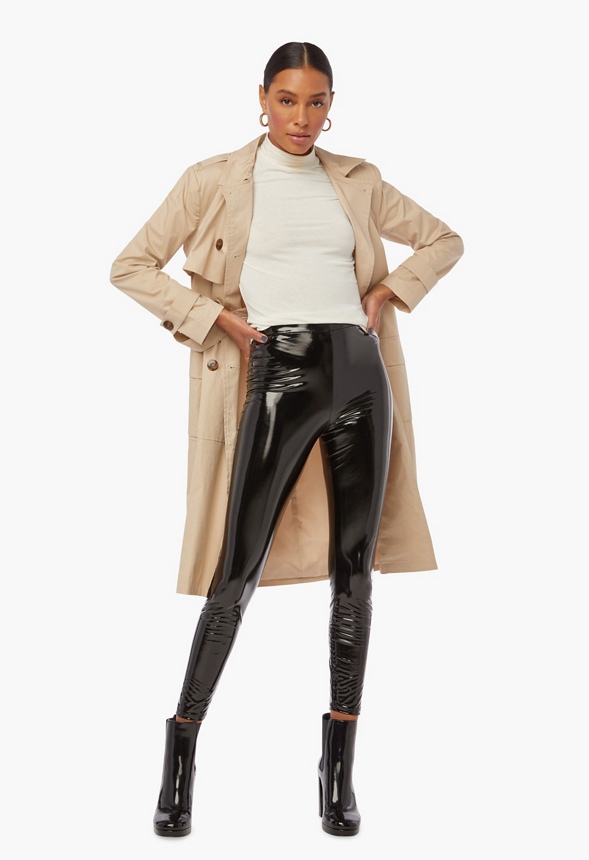 Patent Leather Leggings in Black - Get great deals at JustFab