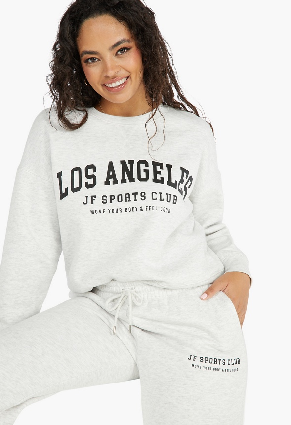 Graphic Sweatpants in Heather Grey - Get great deals at JustFab