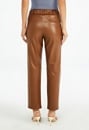 Faux Leather Straight Crop Pants