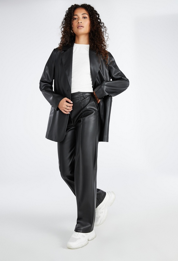 Faux Leather Pant Clothing in Black - Get great deals at JustFab